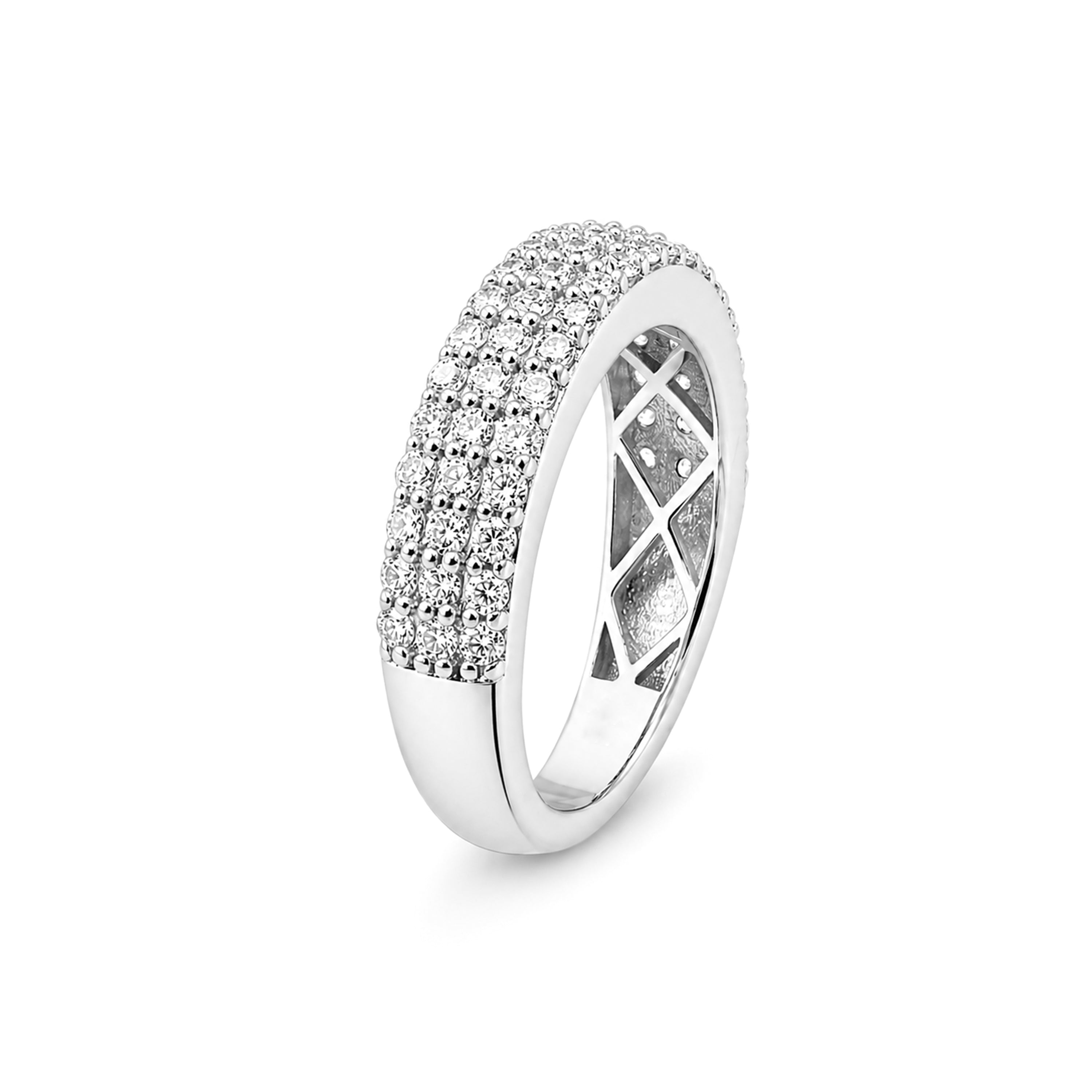 Diamonair Lab-Grown Diamond Ring for Women | Sterling Silver | Round Cut | Prong | F Color, VS+ Clarity | 1.00 Total Carat Weight | Anniversary, Wedding, Birthday Gift