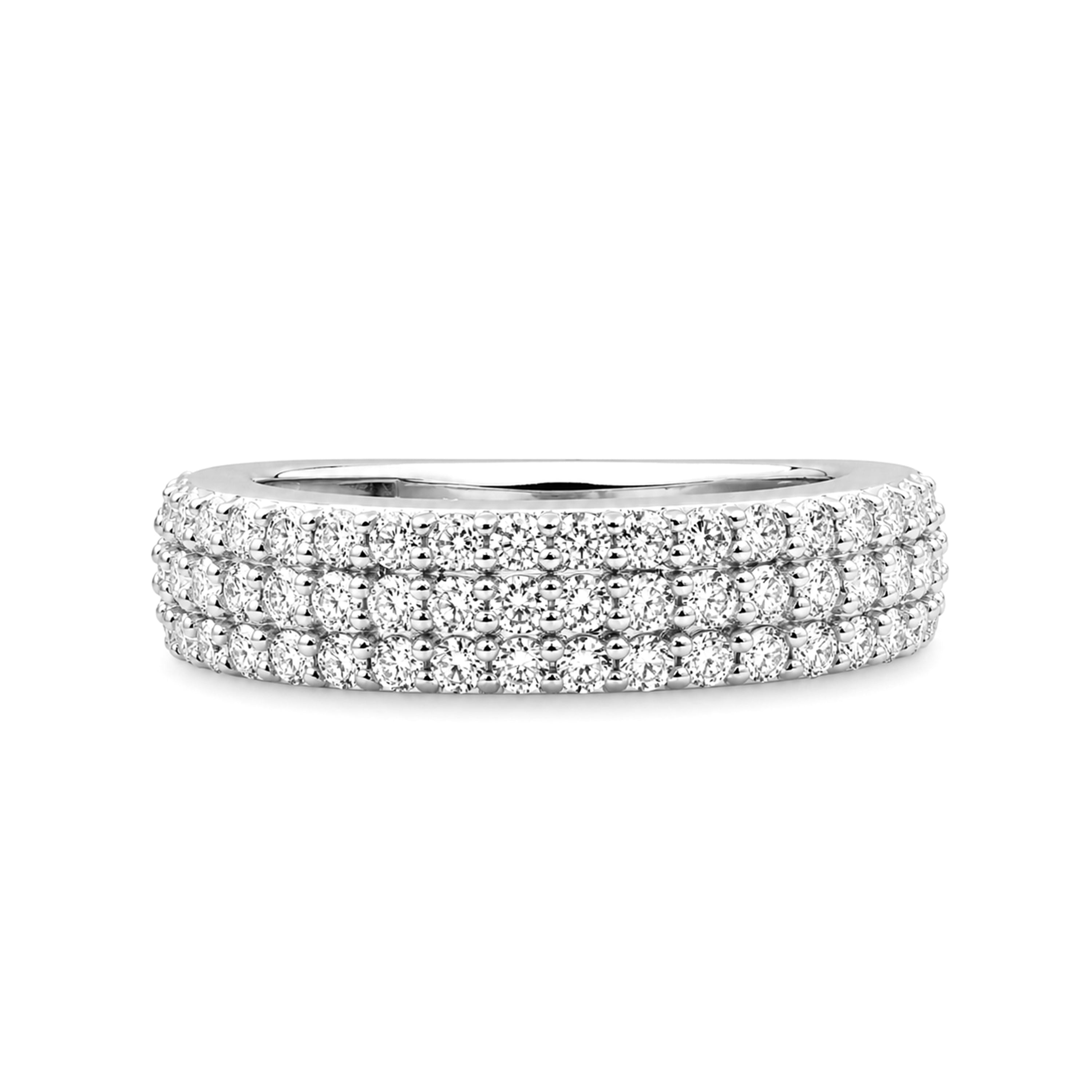 Diamonair Lab-Grown Diamond Ring for Women | Sterling Silver | Round Cut | Prong | F Color, VS+ Clarity | 1.00 Total Carat Weight | Anniversary, Wedding, Birthday Gift