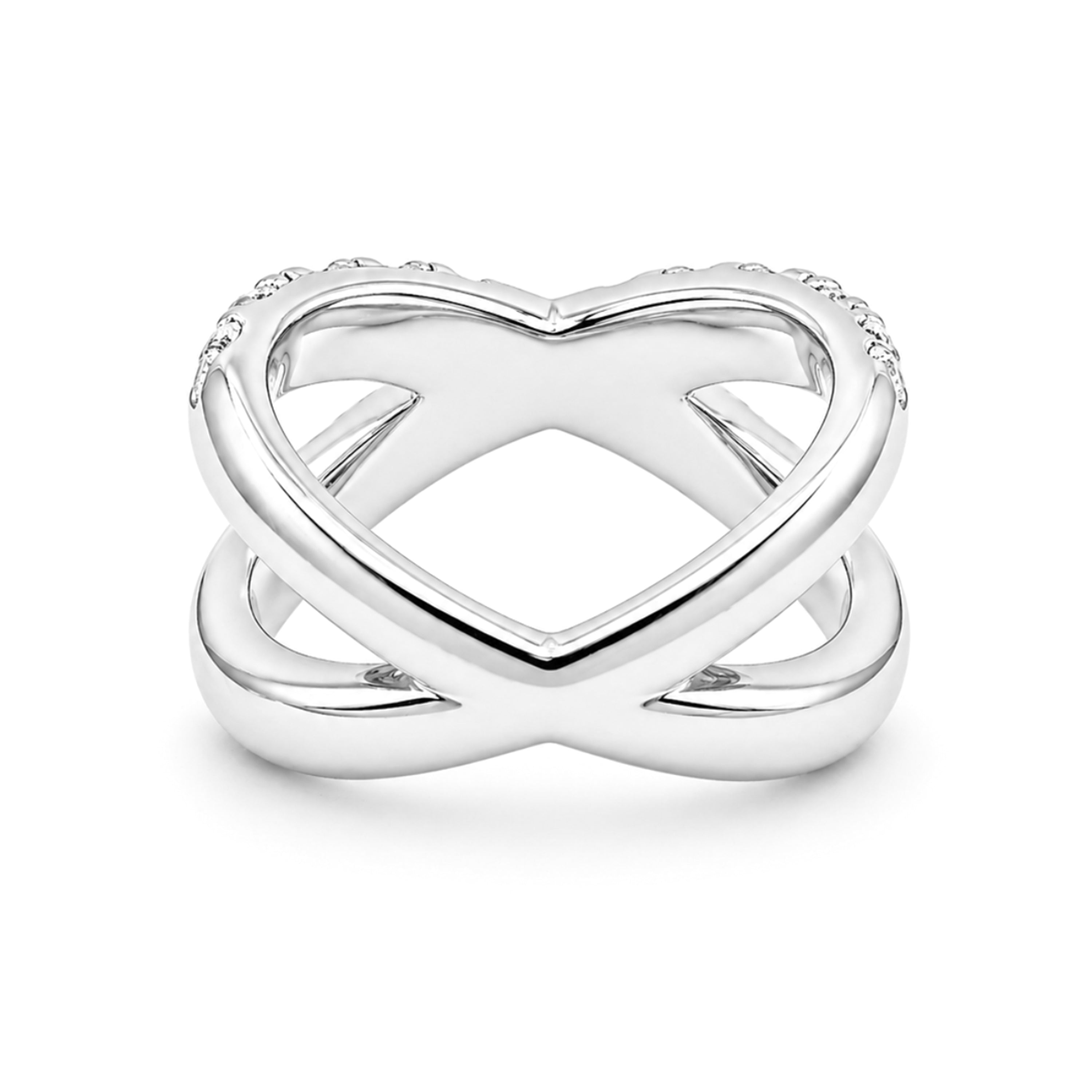 Diamonair Lab Grown Diamond (F/VS+) 2.00 carat Round cut Sterling Silver Ring - Sterling Silver