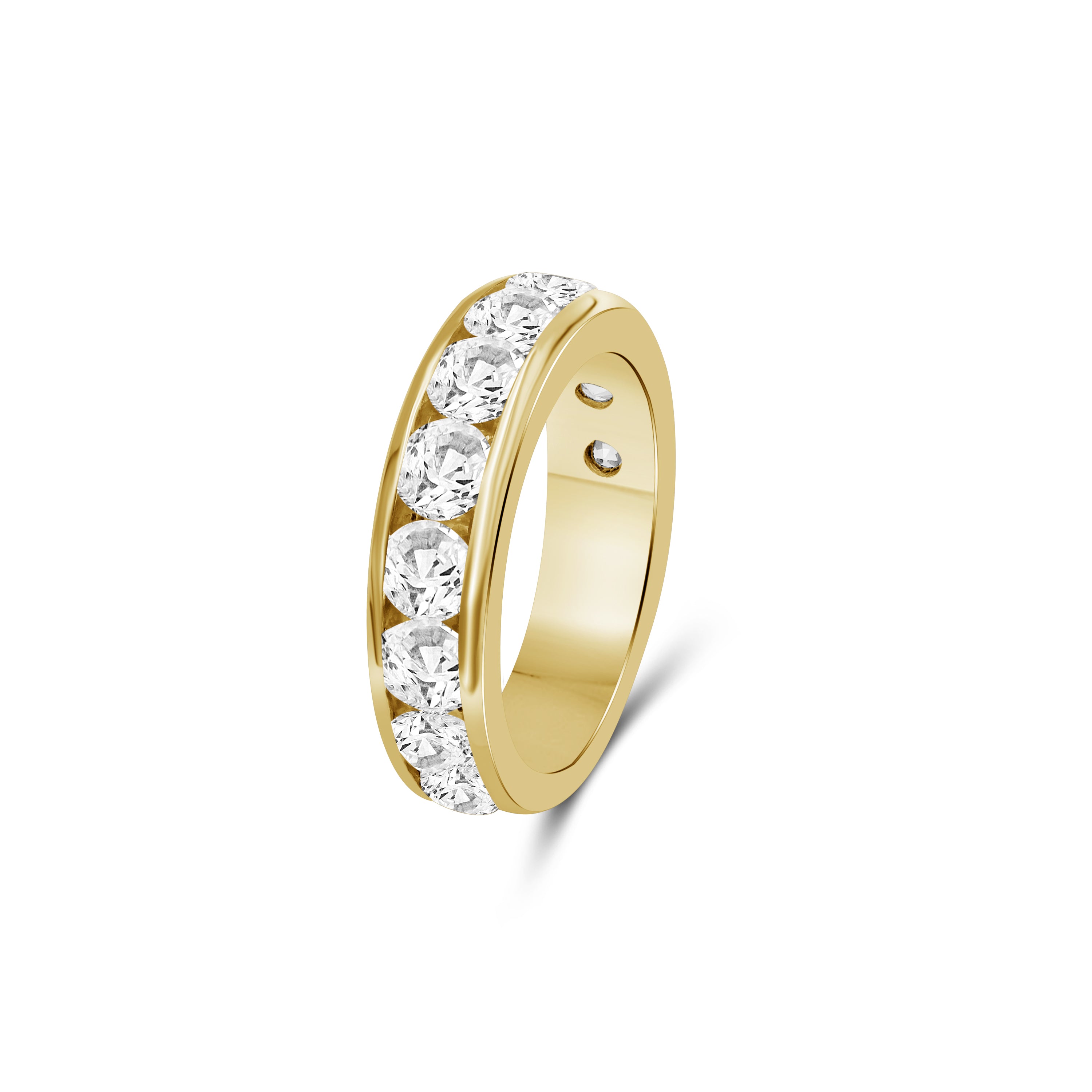 Diamonair Lab Grown Diamond (F/VS+) 1.00 carat Round cut Sterling Silver Ring - Sterling Silver | Gold over Silver