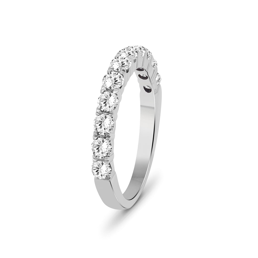 Diamonair Lab Grown Diamond (F/VS+) 1.00 carat Round cut Sterling Silver Ring - Sterling Silver | Gold over Silver