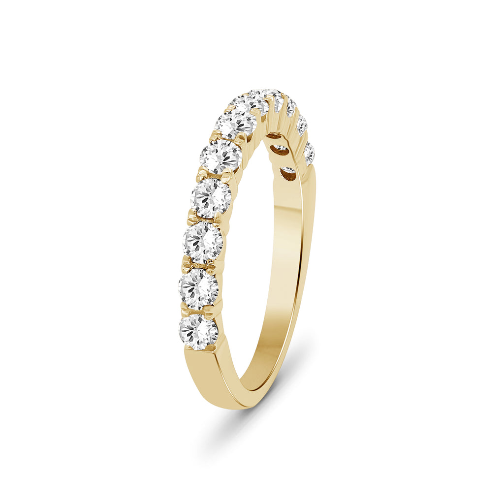 Diamonair Lab Grown Diamond (F/VS+) 1.00 carat Round cut Sterling Silver Ring - Sterling Silver | Gold over Silver