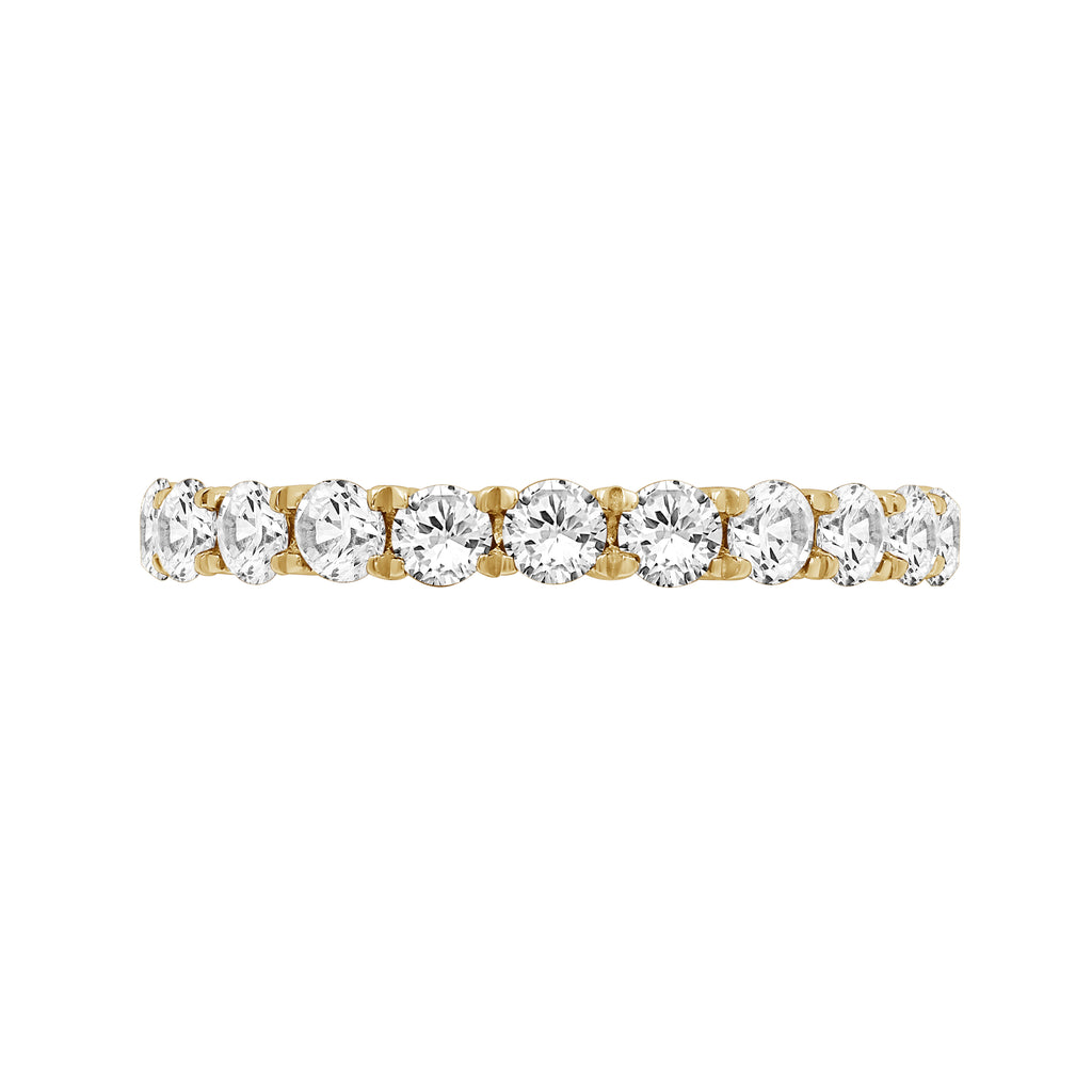 Diamonair Lab Grown Diamond (F/VS+) 1.00 carat Round cut Sterling Silver Ring - Sterling Silver | Gold over Silver