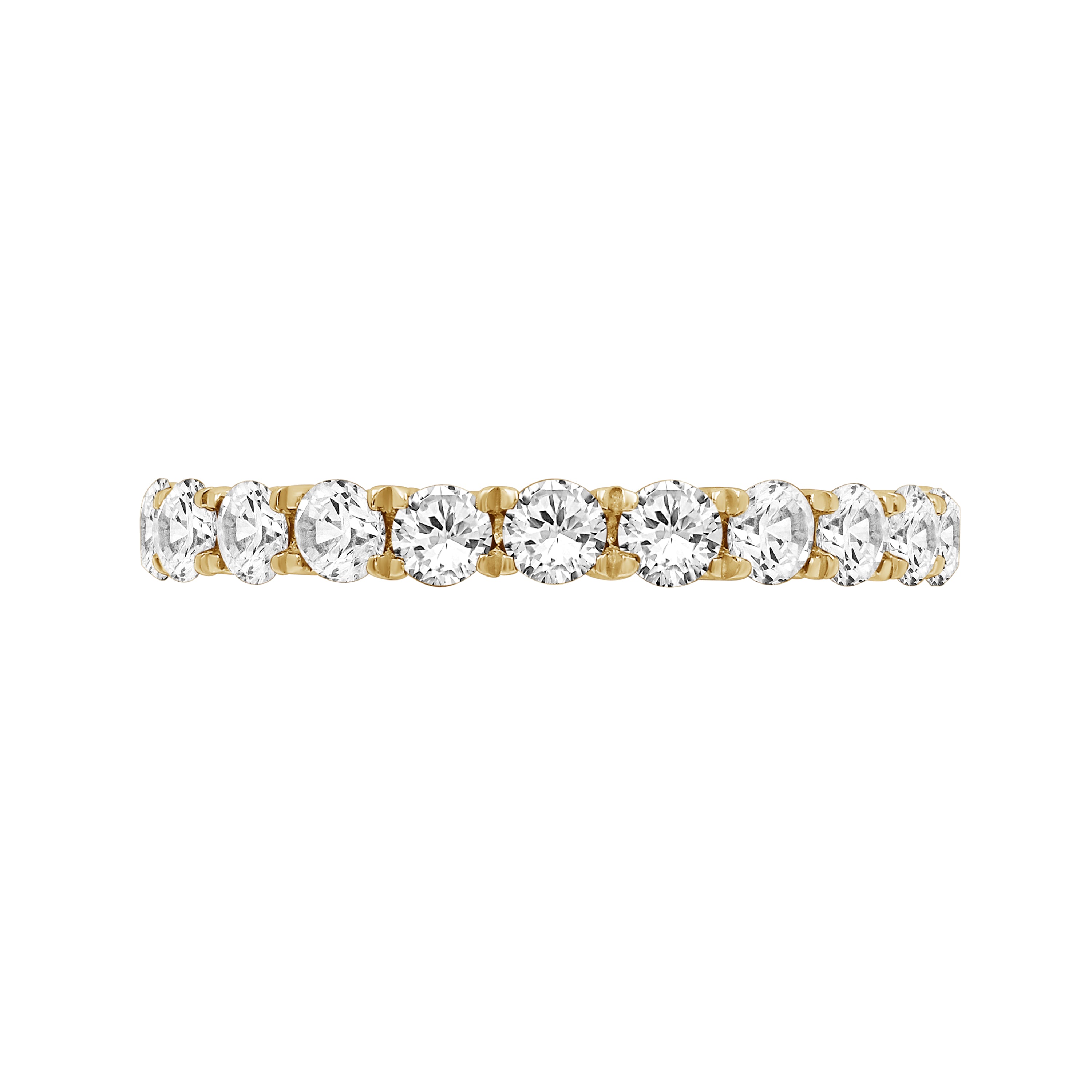 Diamonair Lab Grown Diamond (F/VS+) 1.00 carat Round cut Sterling Silver Ring - Sterling Silver | Gold over Silver