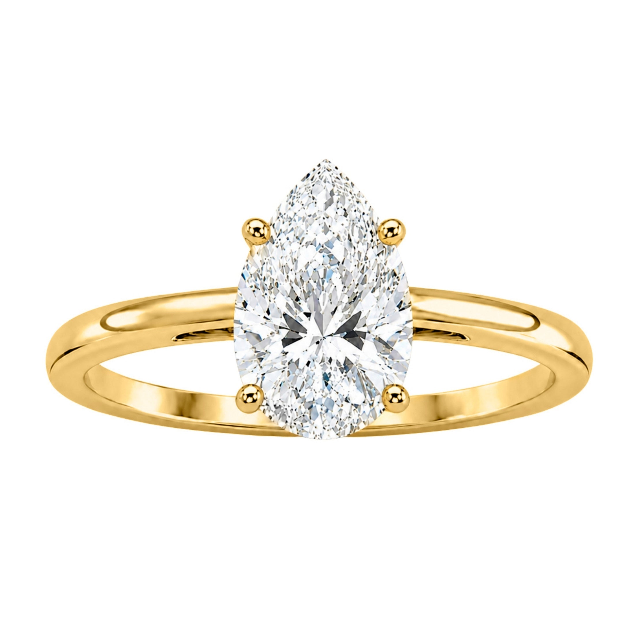 Diamonair Solitaire Ring Builder - Lab Grown Diamond 14K Gold Engagement Ring