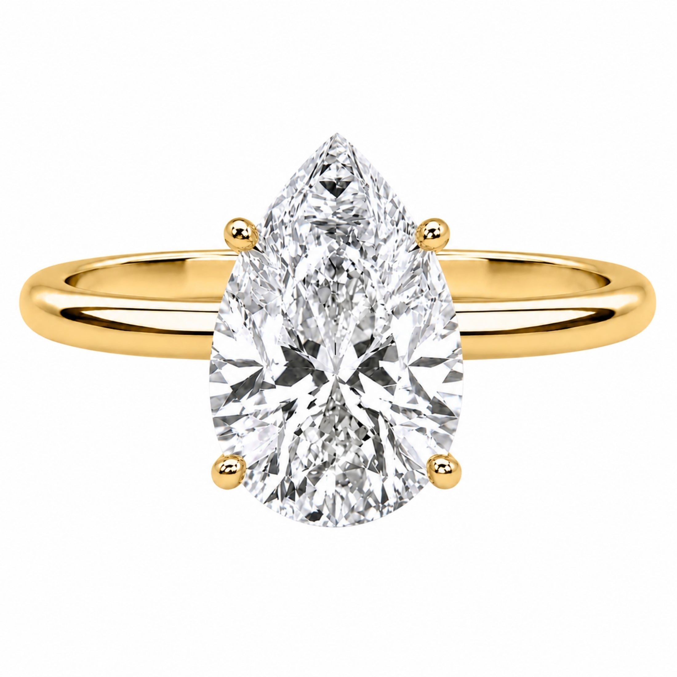 Diamonair Solitaire Ring Builder - Lab Grown Diamond 14K Gold Engagement Ring