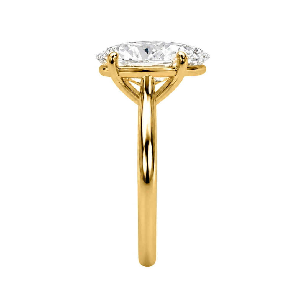 1.00-6.00 Carat T.W. Pear-cut IGI Certified Lab Grown Diamond (F/VS) 14K Gold Solitaire Ring - Assorted Colors, Sizes & Carat