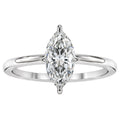 Diamonair Marquise solitaire ring 14K White Gold 6.00 CT Size 11