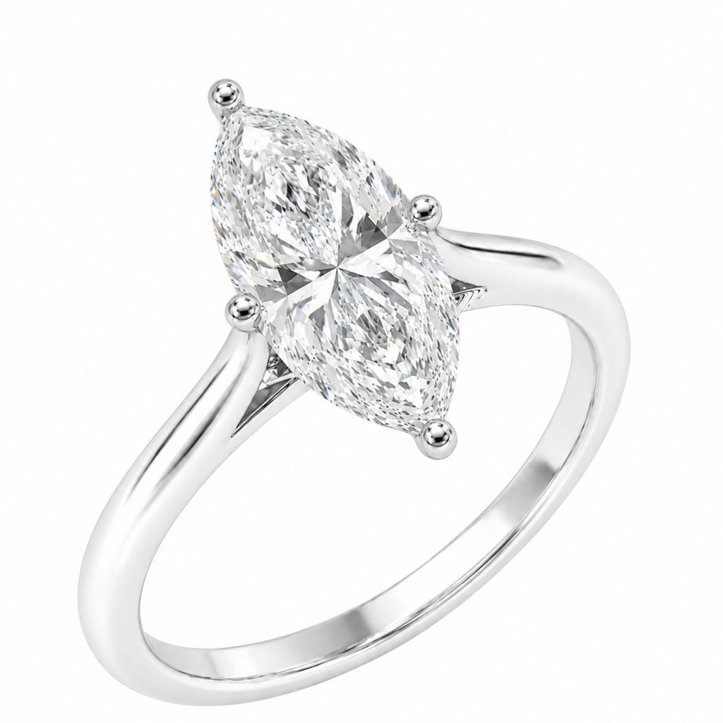 Diamonair Solitaire Ring Builder - Lab Grown Diamond 14K Gold Engagement Ring