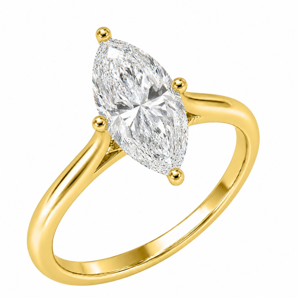 Diamonair Solitaire Ring Builder - Lab Grown Diamond 14K Gold Engagement Ring