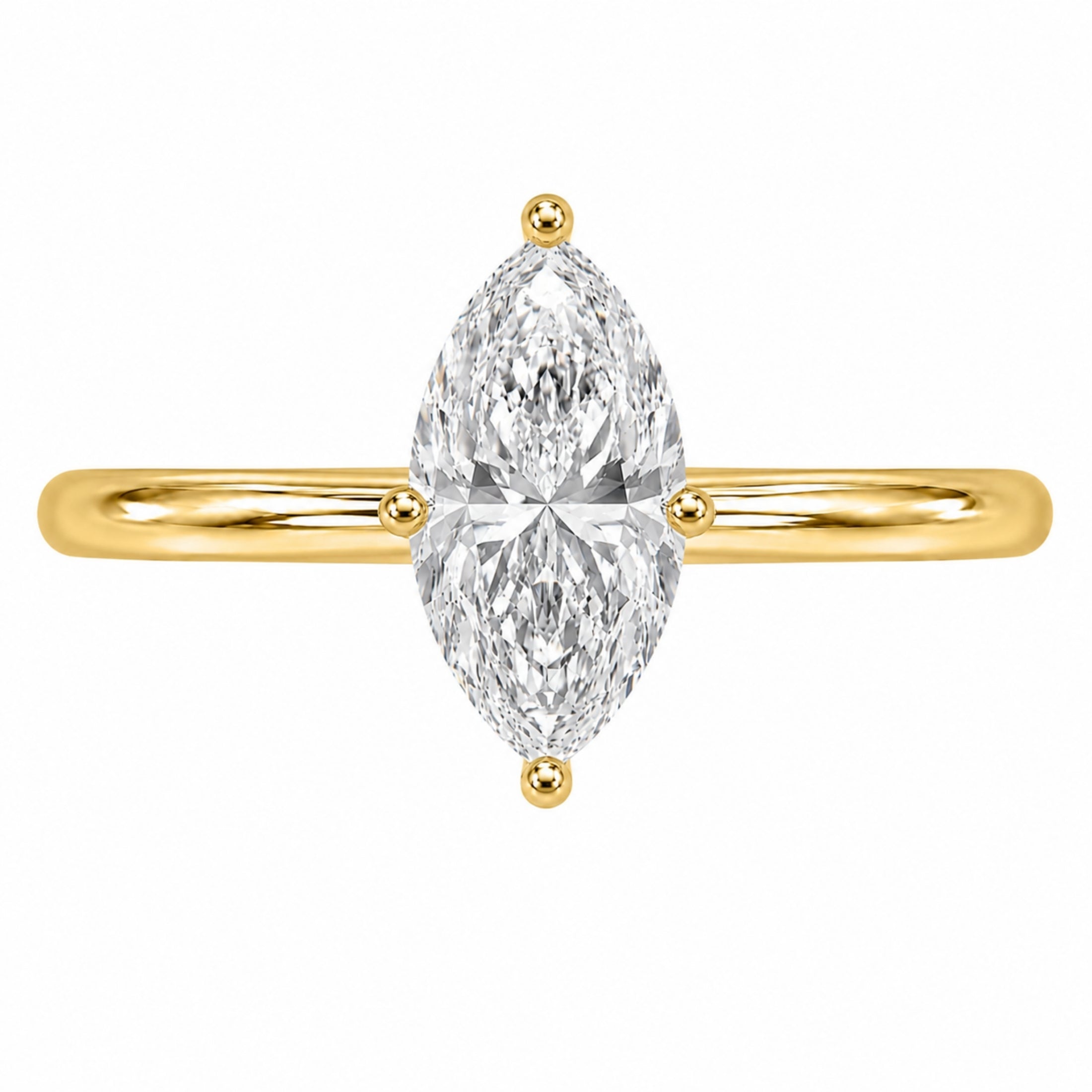 Diamonair Solitaire Ring Builder - Lab Grown Diamond 14K Gold Engagement Ring