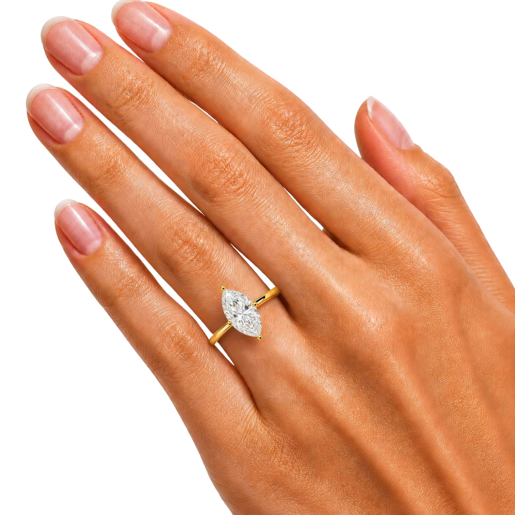 Diamonair Solitaire Ring Builder - Lab Grown Diamond 14K Gold Engagement Ring