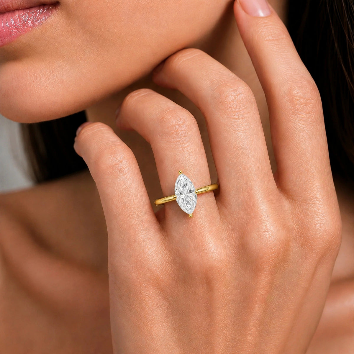 Diamonair Solitaire Ring Builder - Lab Grown Diamond 14K Gold Engagement Ring
