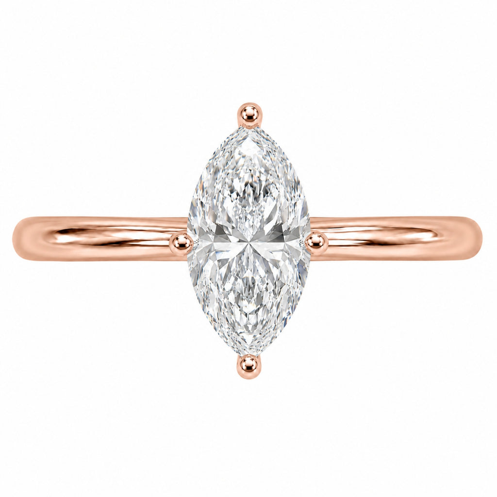 Diamonair Solitaire Ring Builder - Lab Grown Diamond 14K Gold Engagement Ring