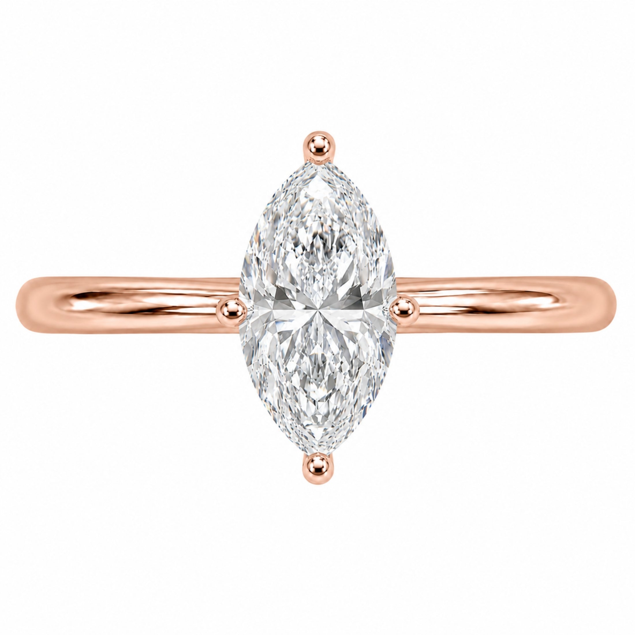 Diamonair Solitaire Ring Builder - Lab Grown Diamond 14K Gold Engagement Ring