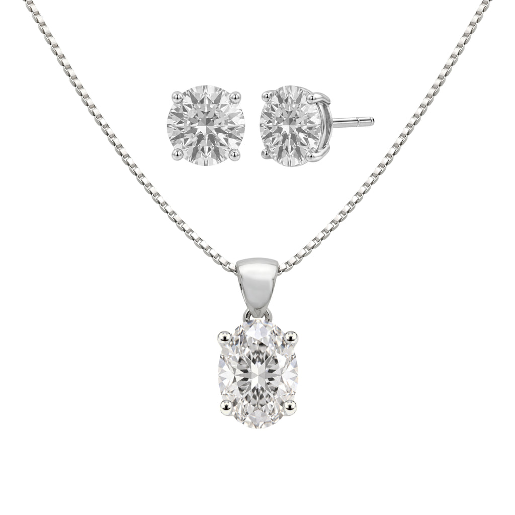 Prong Stud Pendant Gift Set