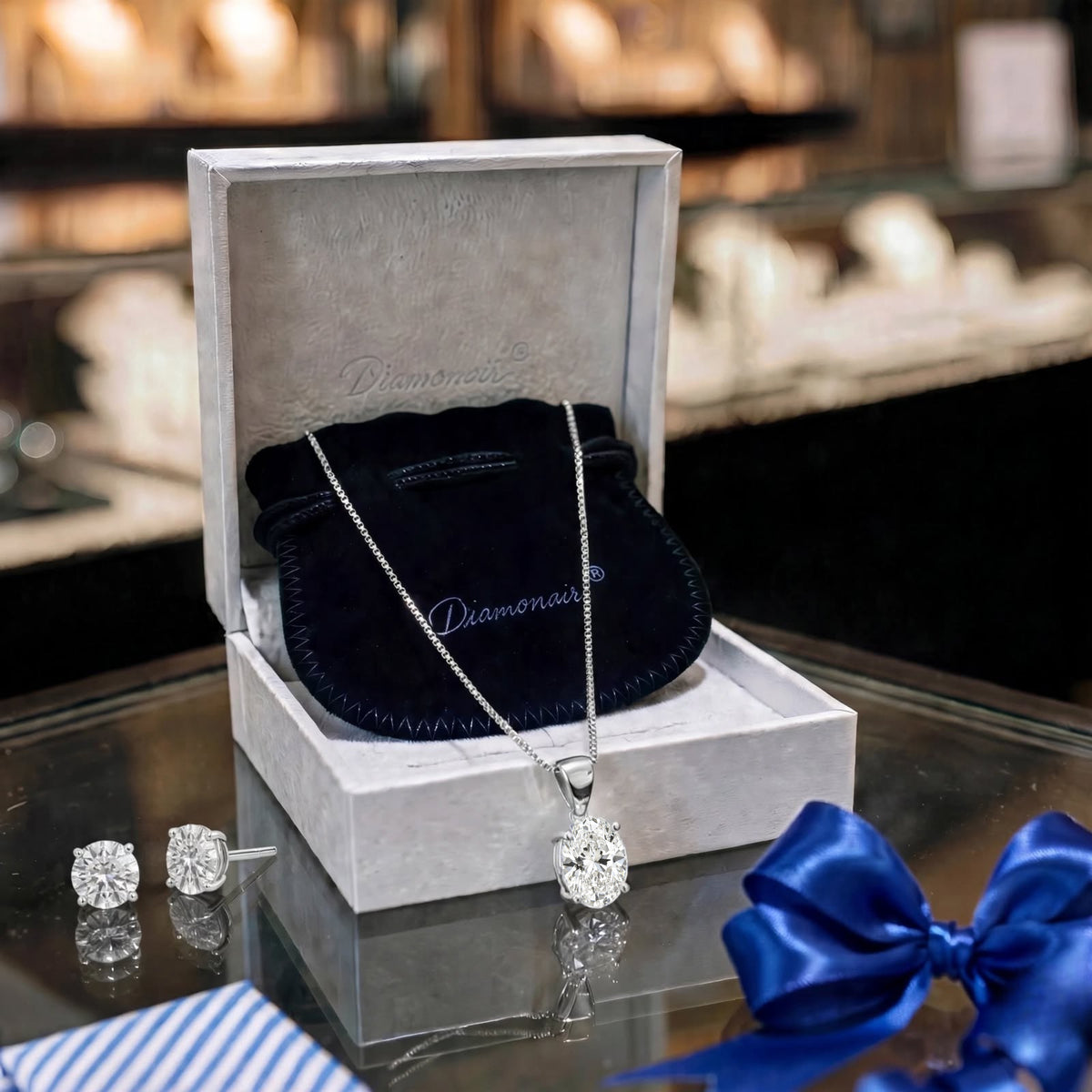 Prong Stud Pendant Gift Set