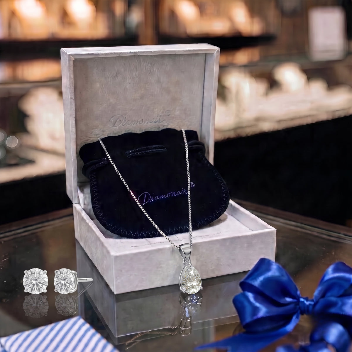 Prong Stud Pendant Gift Set