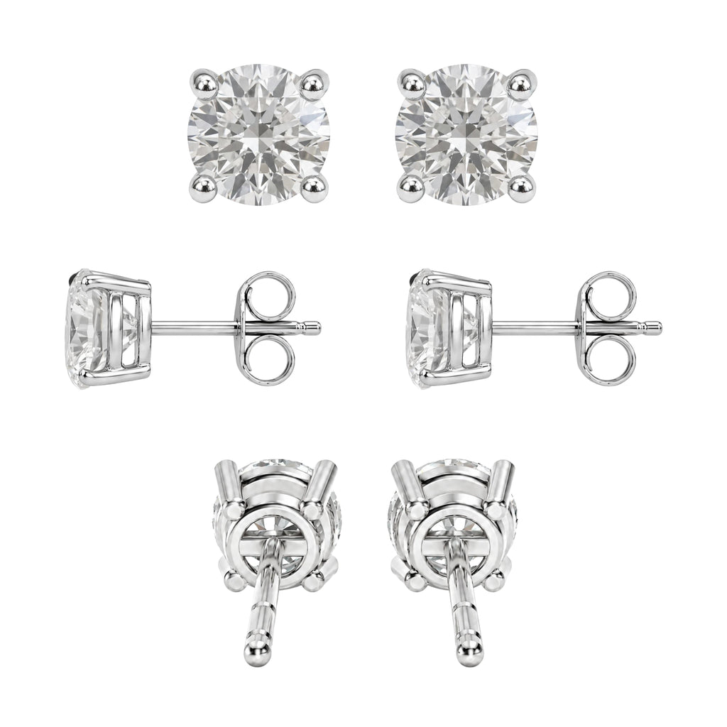 1-6 ctw Round Stud Pendant Gift Set