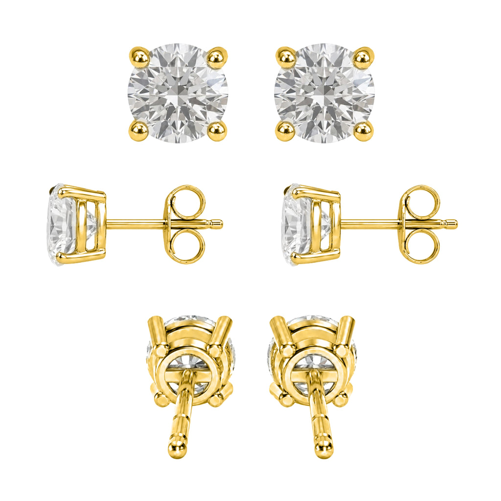 1-6 ctw Round Stud Pendant Gift Set