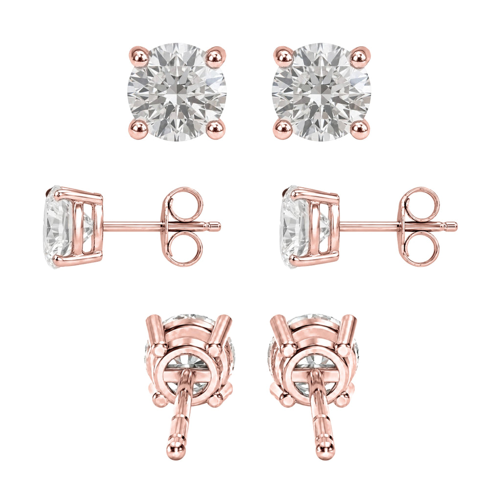 1-6 ctw Round Stud Pendant Gift Set