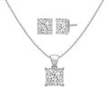 1-6 ctw Princess Stud Pendant Gift Set