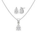 1-6 ctw Pear Stud Pendant Gift Set