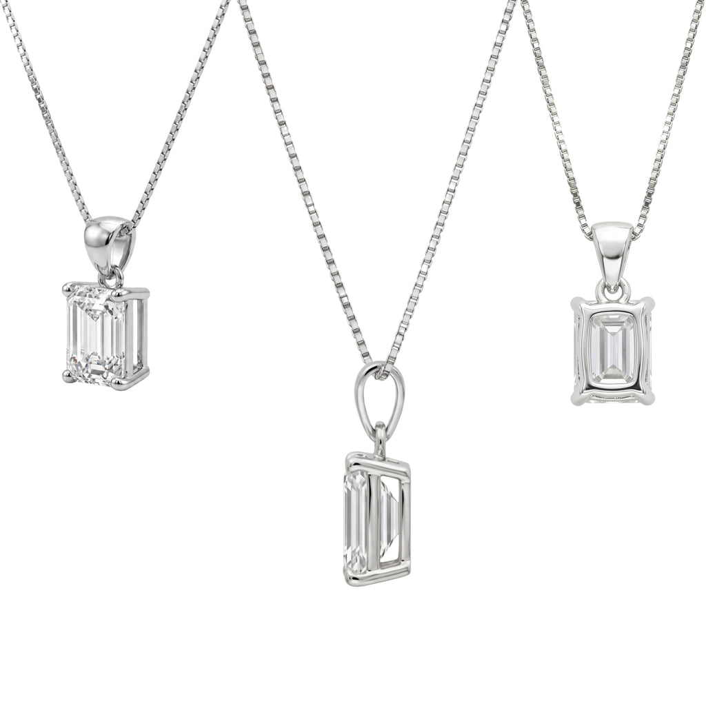 1-6 ctw Emerald Stud Pendant Gift Set