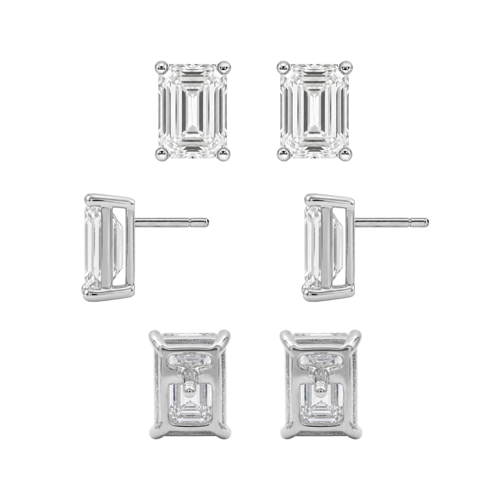 1-6 ctw Emerald Stud Pendant Gift Set