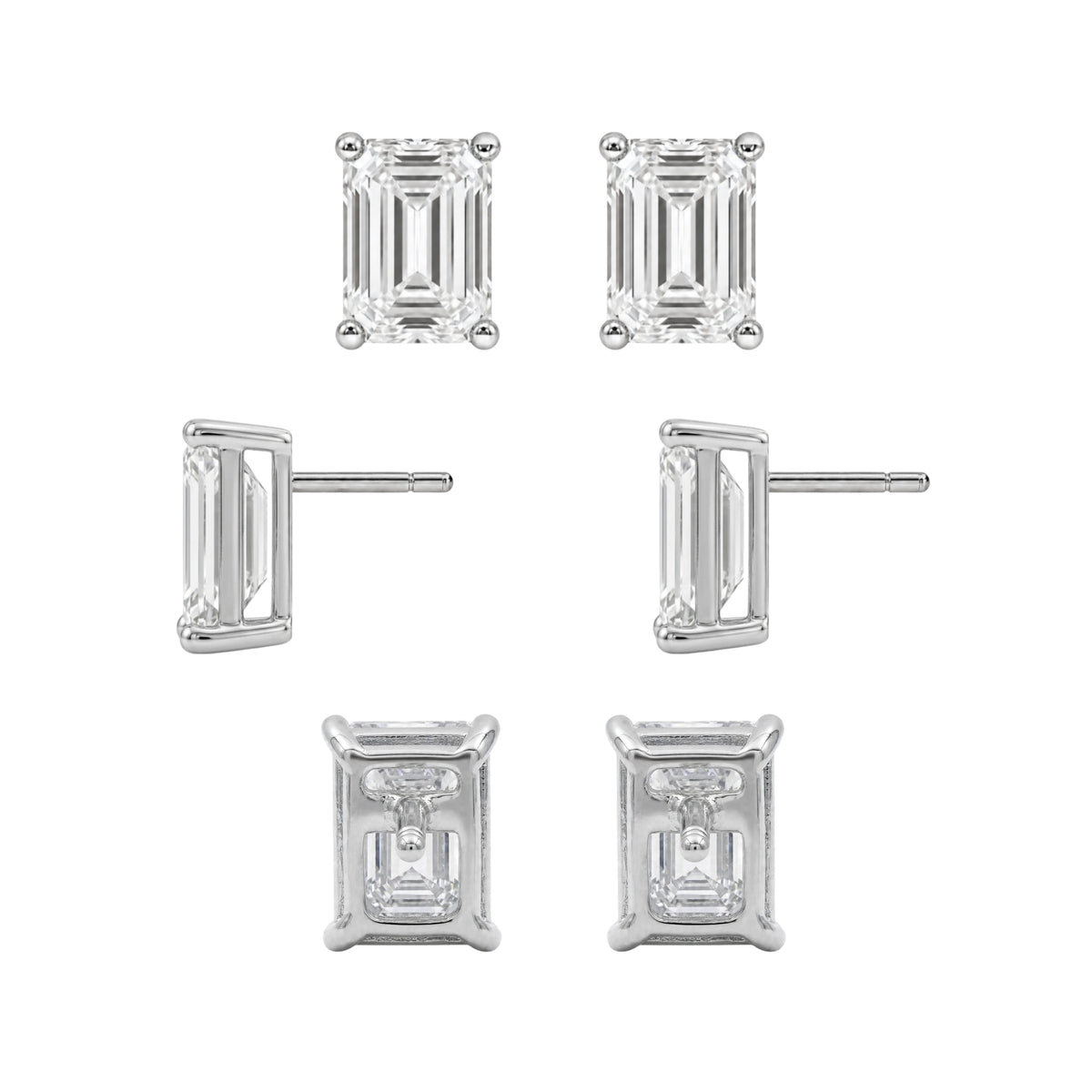 1-6 ctw Emerald Stud Pendant Gift Set