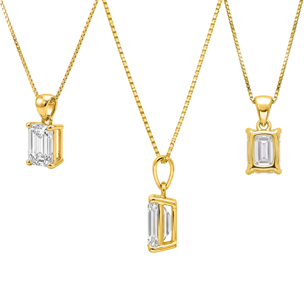 1-6 ctw Emerald Stud Pendant Gift Set
