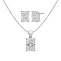 1-6 ctw Radiant Stud Pendant Gift Set