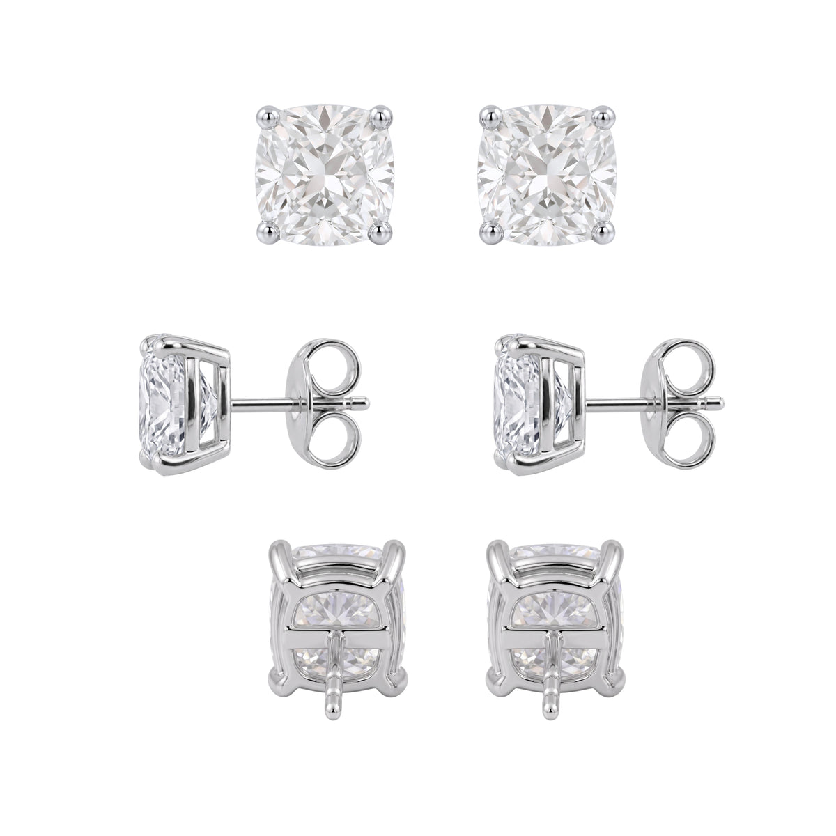 1-6 ctw Cushion Stud Pendant Gift Set