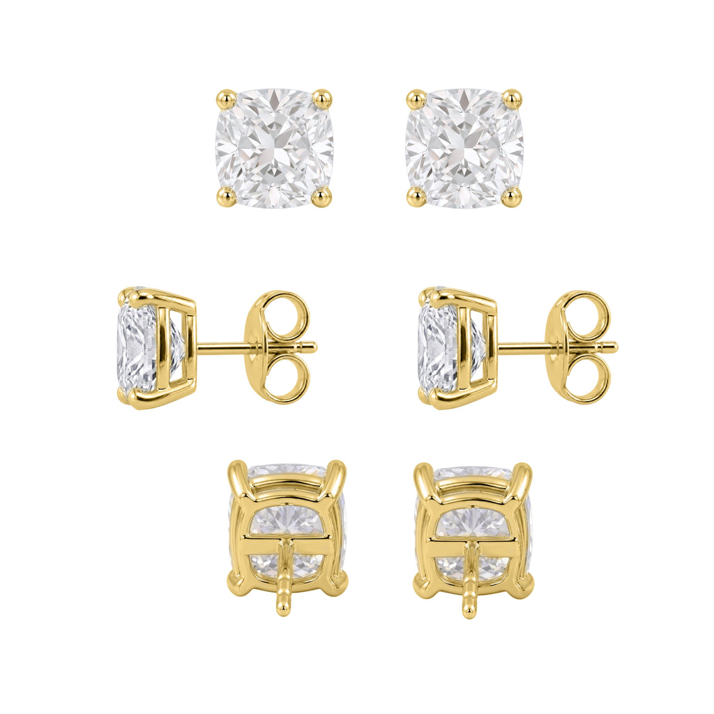 1-6 ctw Cushion Stud Pendant Gift Set
