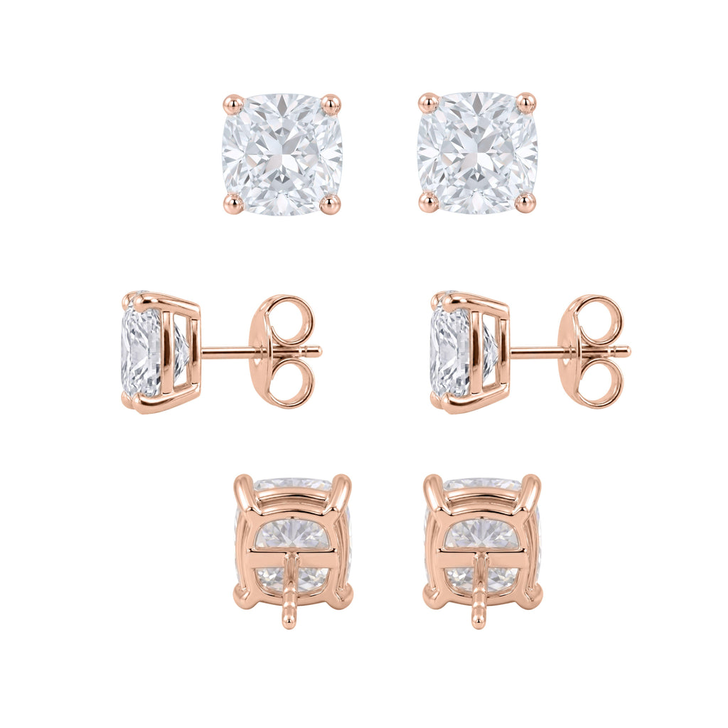 1-6 ctw Cushion Stud Pendant Gift Set