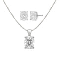 1-6 ctw Long Cushion Stud Pendant Gift Set