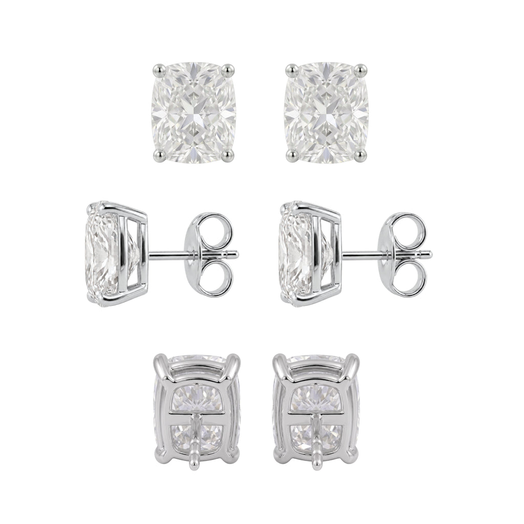 1-6 ctw Long Cushion Stud Pendant Gift Set