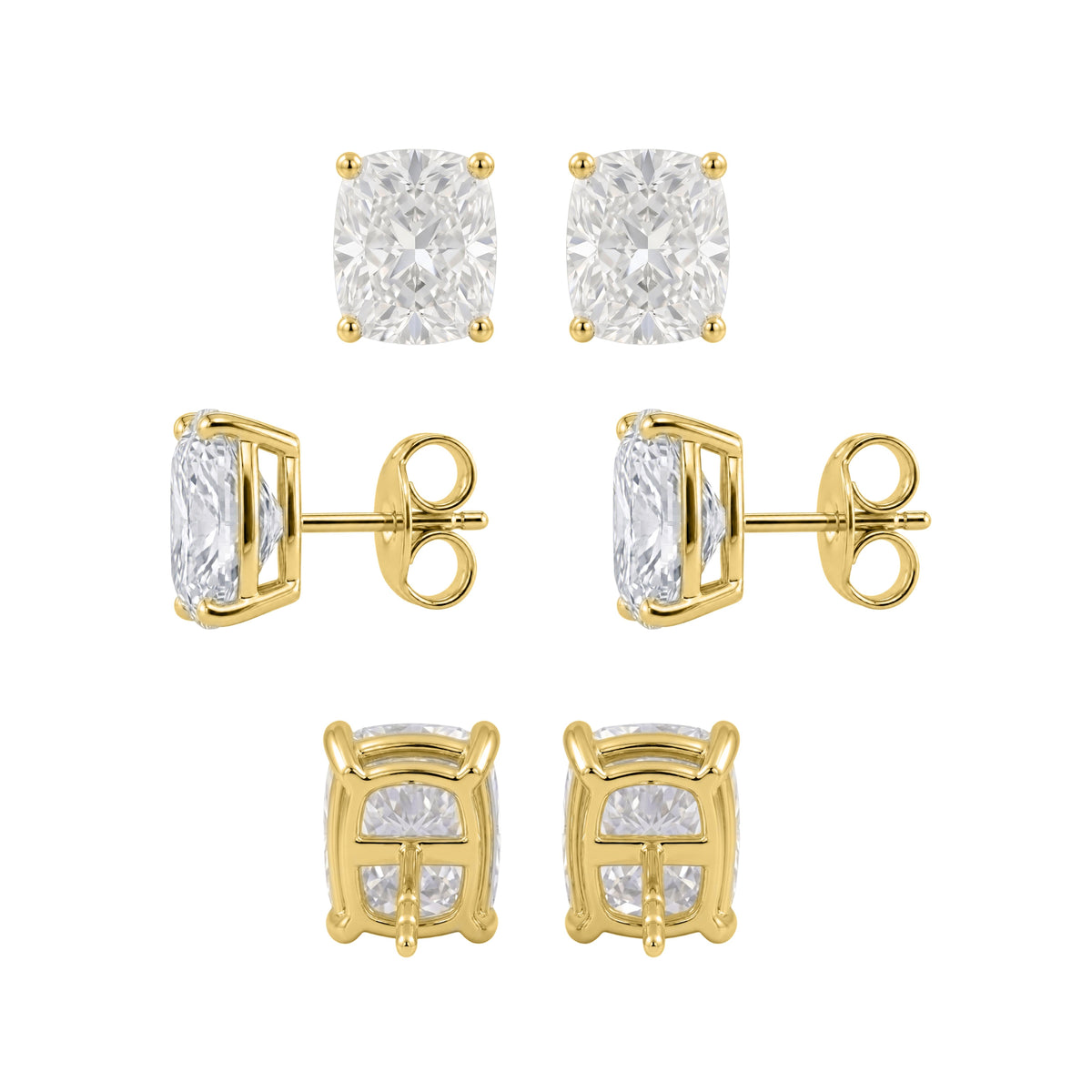 1-6 ctw Long Cushion Stud Pendant Gift Set