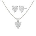 1-6 ctw Heart Stud Pendant Gift Set