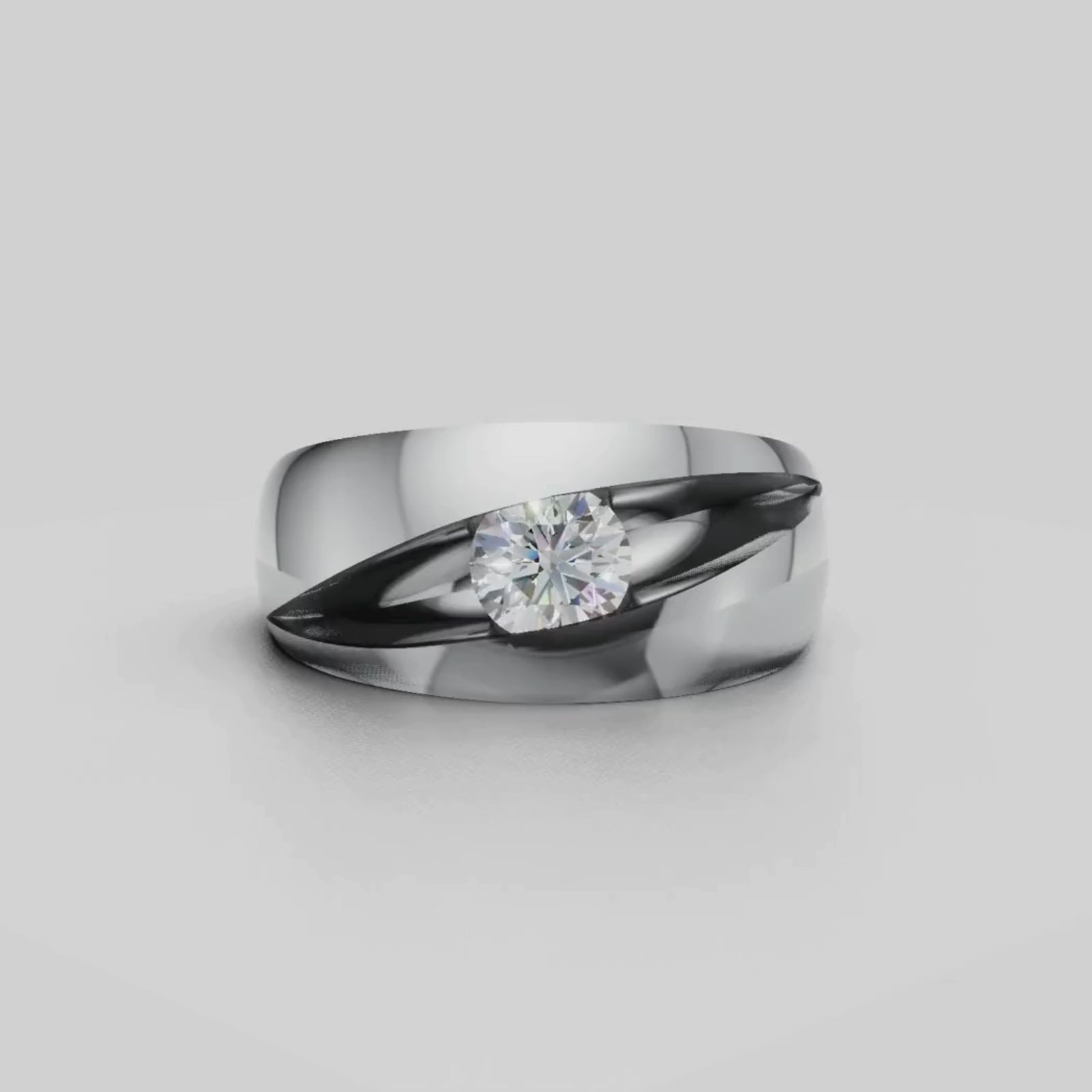 1.00 Carat T.W. Round-cut Lab Grown Diamond (F/VS+) 14K Gold Men's Ring