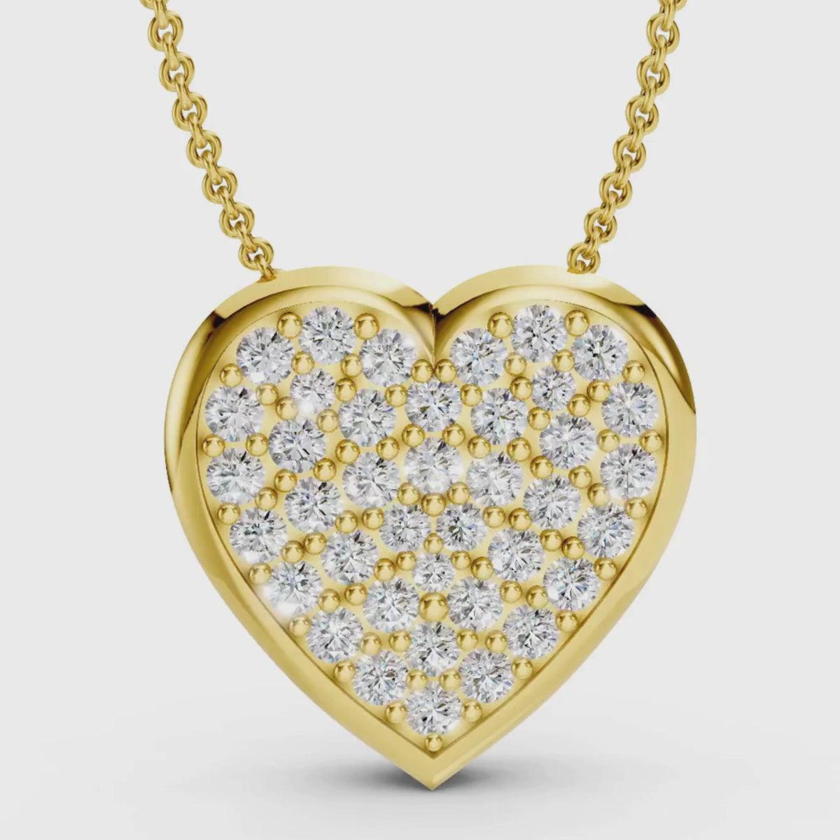 Diamonair Lab Grown Diamond (F/VS+) 1.00 carat Round cut Sterling Silver Heart Pendant - Sterling Silver