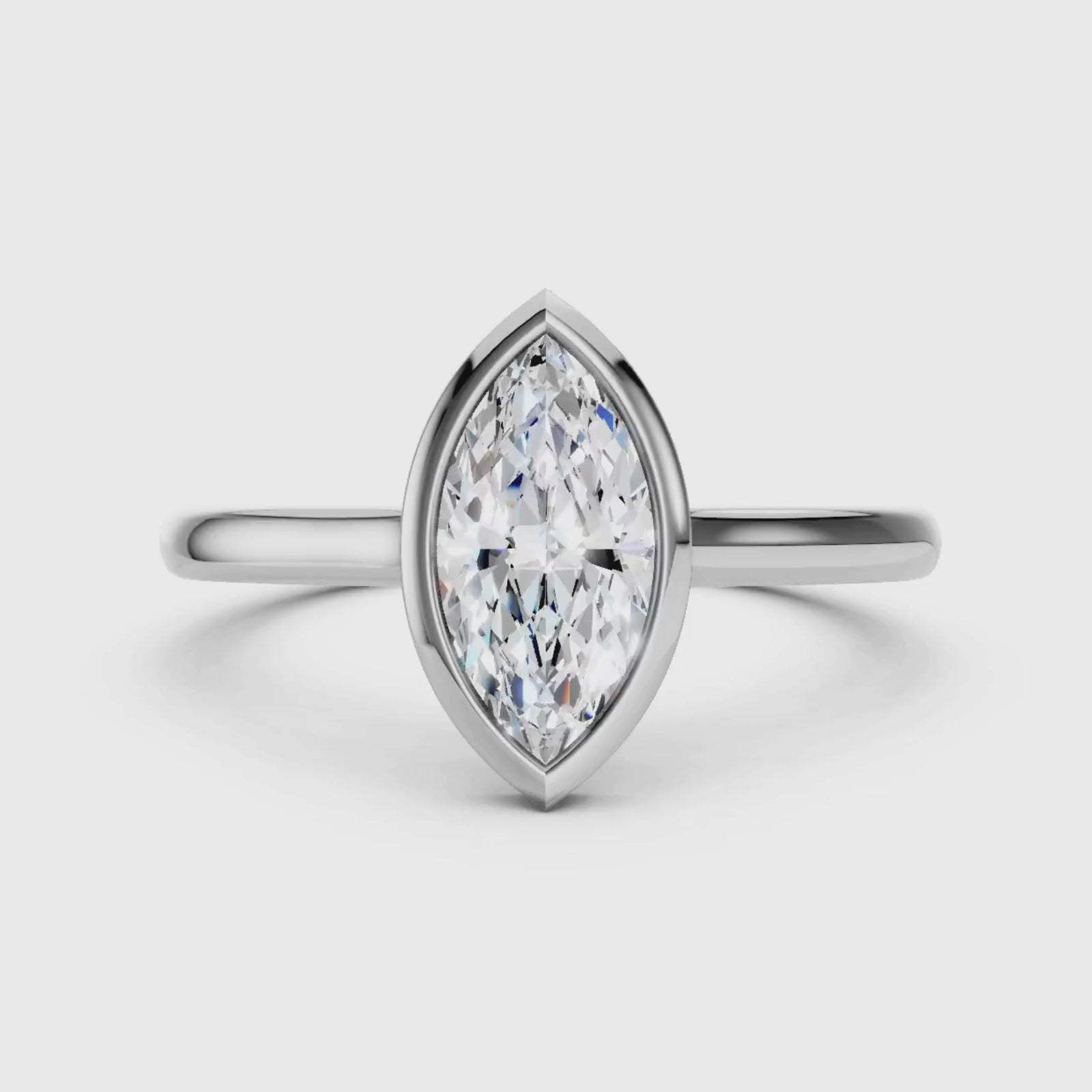 1.00-6.00 Carat T.W. Marquise-cut IGI Certified Lab Grown Diamond (F/VS) 14K Gold Solitaire Ring - Assorted Colors, Sizes & Carat