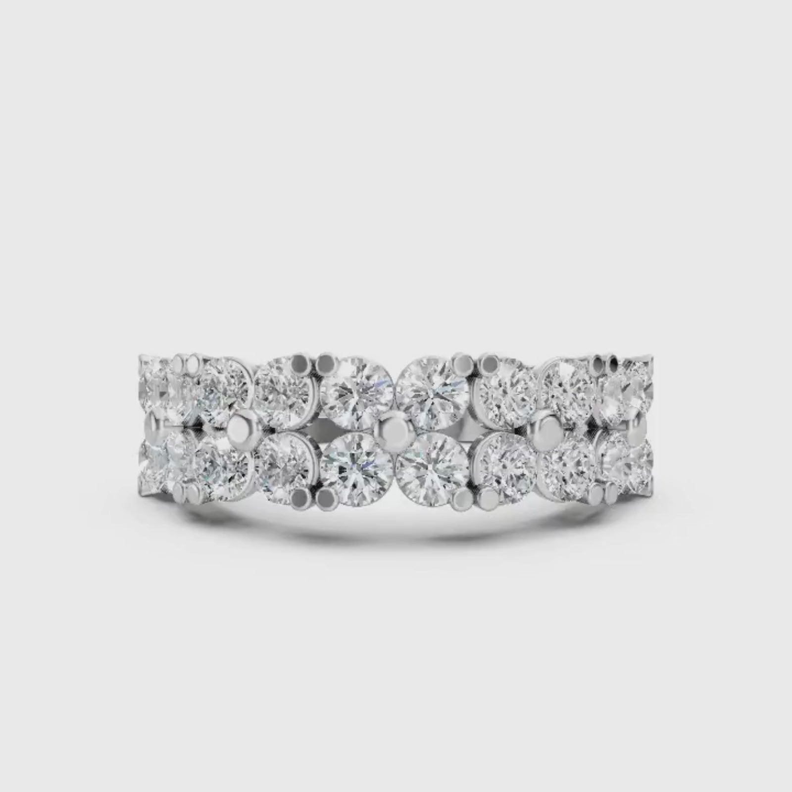 Diamonair Lab Grown Diamond (F/VS+) 1.00 carat Round cut Sterling Silver Ring - Sterling Silver