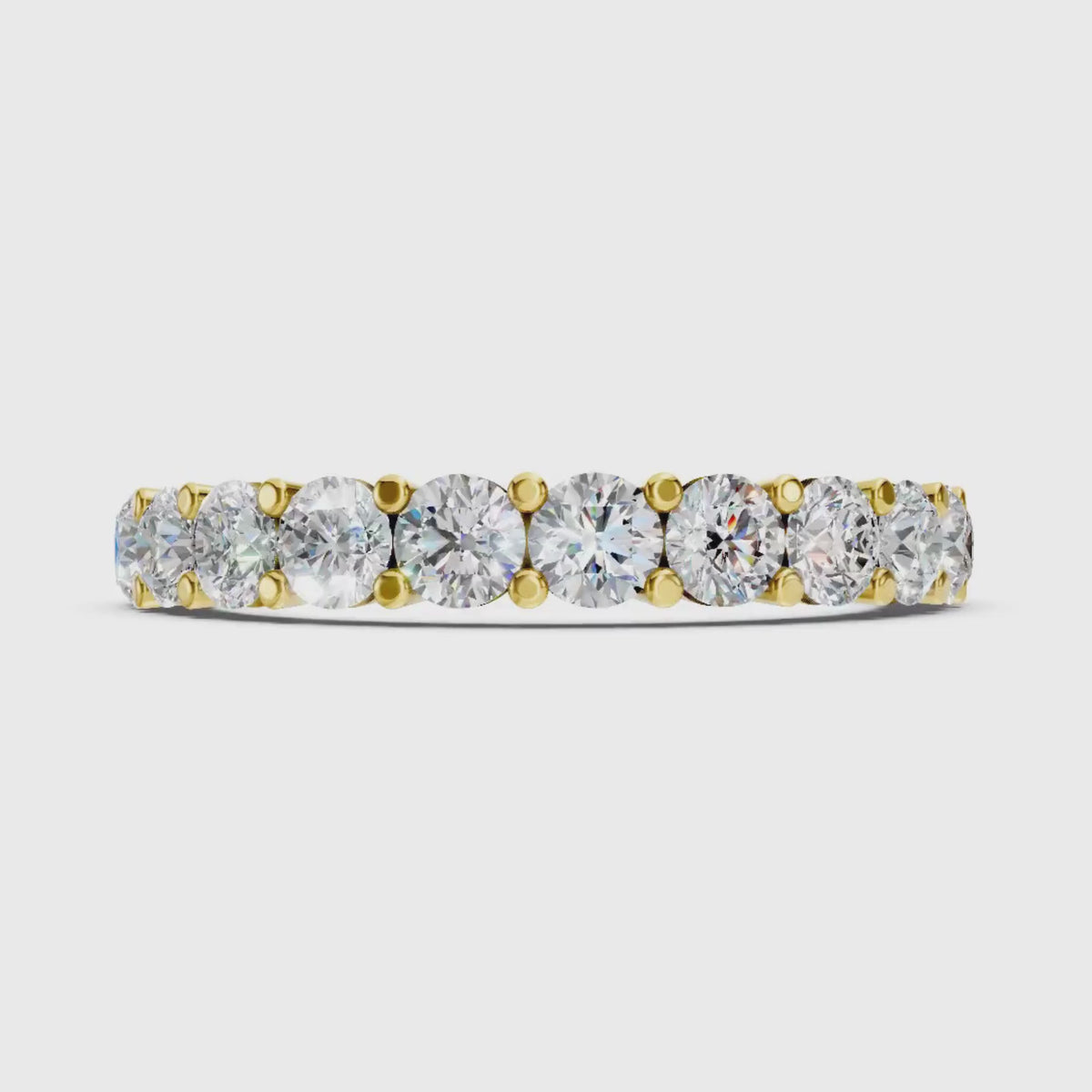 Diamonair Lab Grown Diamond (F/VS+) 1.00 carat Round cut Sterling Silver Ring - Sterling Silver | Gold over Silver