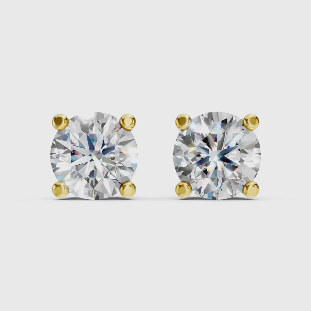 1 ctw Round Stud Earrings
