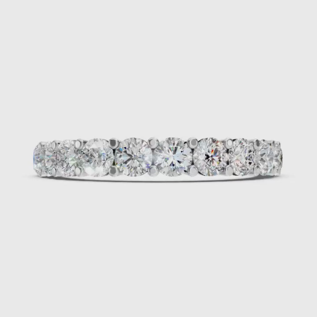 Diamonair Lab Grown Diamond (F/VS+) 1.00 carat Round cut Sterling Silver Ring - Sterling Silver | Gold over Silver