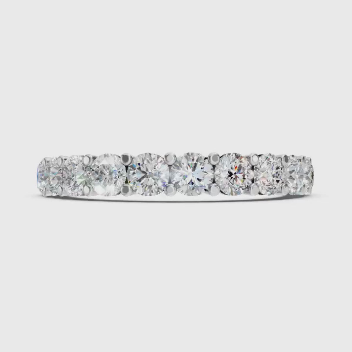 Diamonair Lab Grown Diamond (F/VS+) 1.00 carat Round cut Sterling Silver Ring - Sterling Silver | Gold over Silver