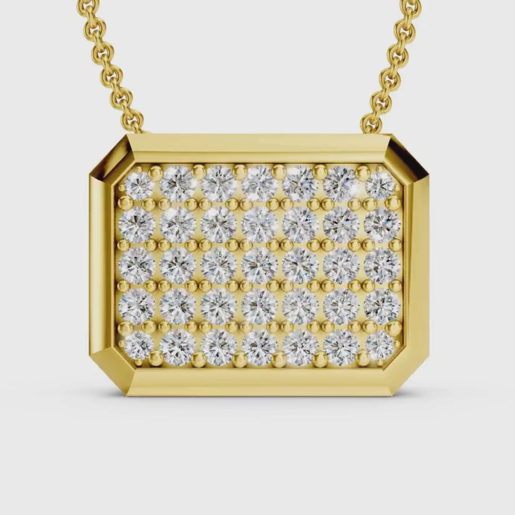Diamonair Lab Grown Diamond (F/VS+) 2.00 carat Round cut Sterling Silver Circle Pendant - Sterling Silver | Gold over Silver