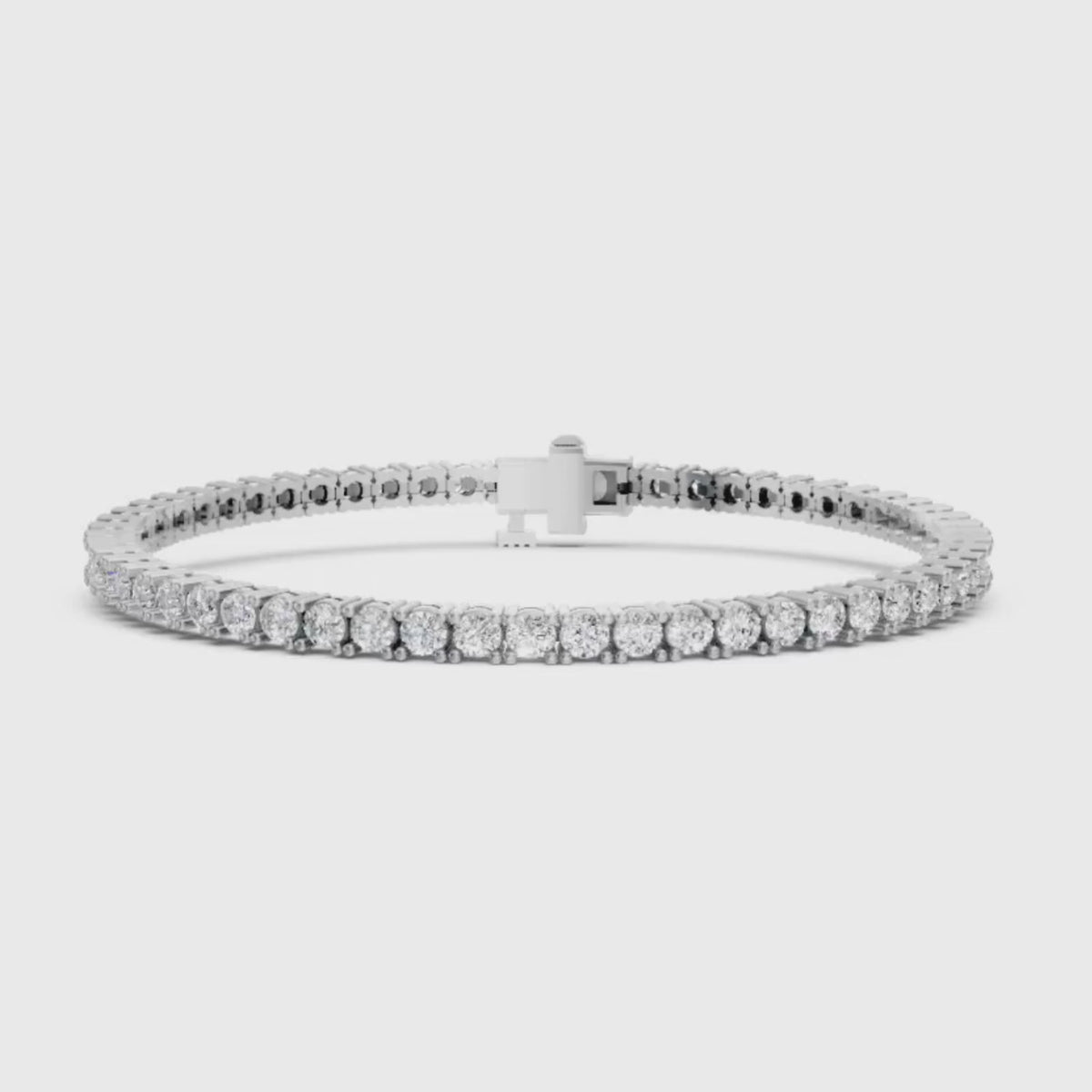 Diamonair Lab Grown Diamond (F/VS+) 7.00 carat Round cut Sterling Silver Tennis Bracelet - Sterling Silver | Gold over Silver