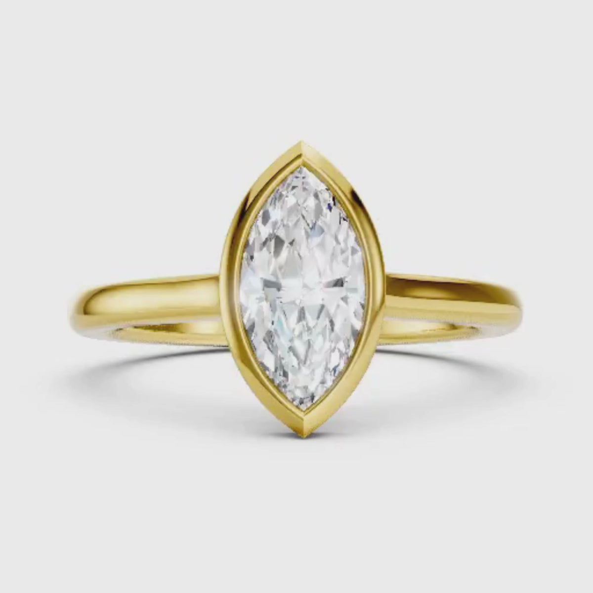 1.00-6.00 Carat T.W. Marquise-cut IGI Certified Lab Grown Diamond (F/VS) 14K Gold Solitaire Ring - Assorted Colors, Sizes & Carat